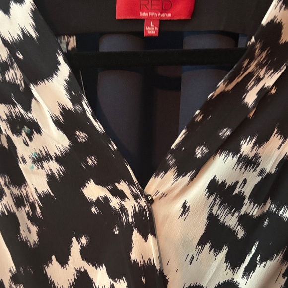 Stylish Black and White Peplum Women's Top Saks Fifth Avenue - Picture 3 of 7